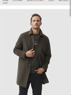 NWT Rodd & Gunn Dark Brown Westgate Pea Coat